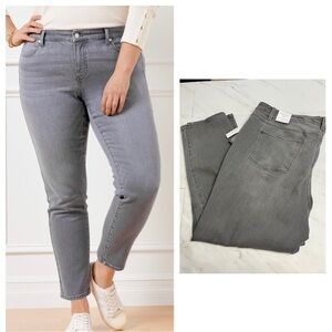 NWT Talbots Gray Slim Ankle Jean size 20W